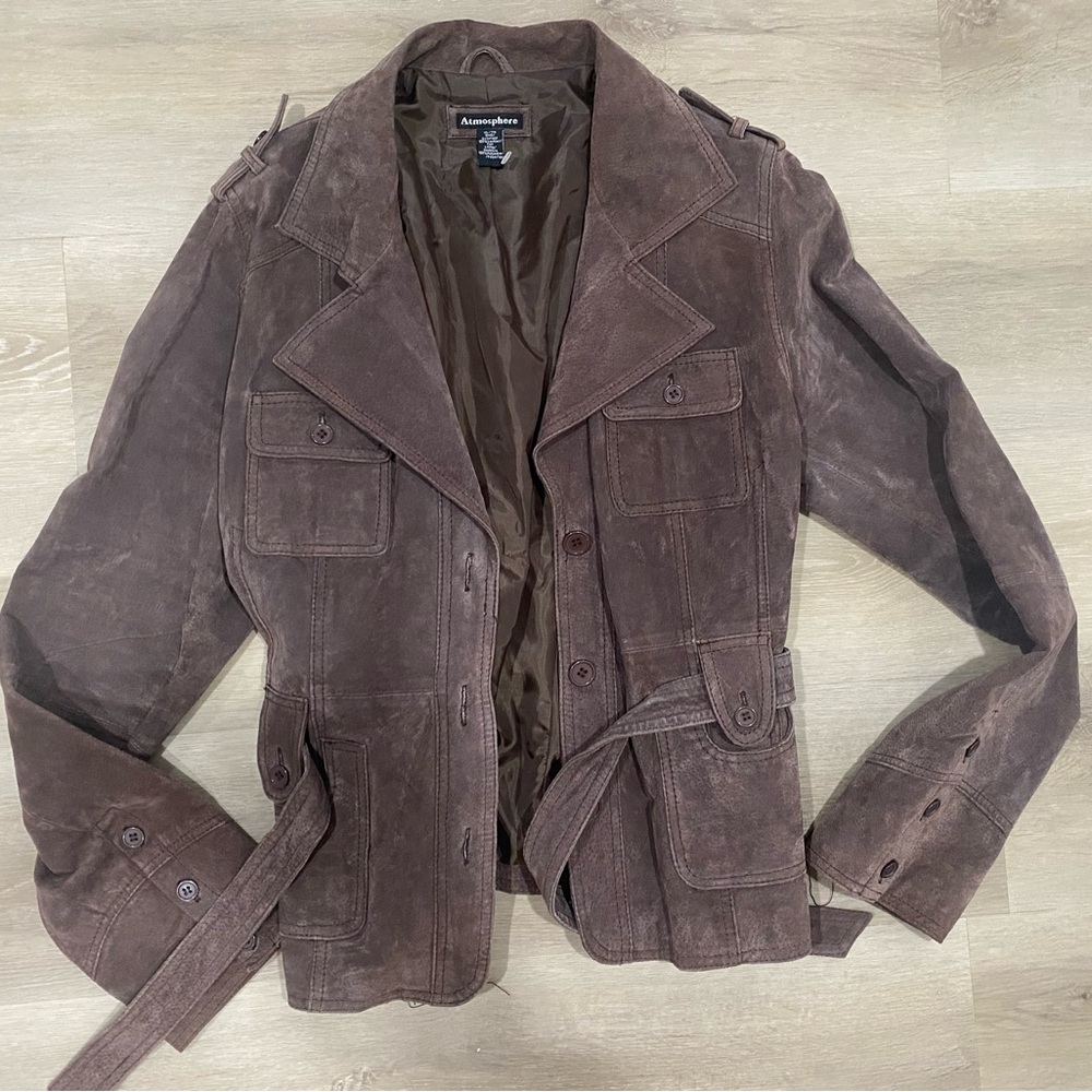 Atmosphere Brown Leather Jacket